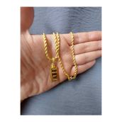 GEZERGOLD TAKI külçe 1grm 4mm halat 24ayar kolye 60cm