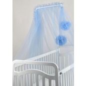 G&G baby Mavi Ponponlu Beşik Cibinliği
