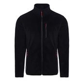 Ghassy Co. Erkek Siyah Pro Rüzgar Geçirmez 5 Cepli Outdoor Tam Fermuarlı Polar Ceket