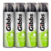 Gibbs 4 x 200 ml Sensitive Tıraş Köpüğü