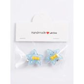 GİDEGO ACCESSORIES El Yapımı Ekstra Minik Saç Tokası, 2'li Set (Model-1)