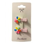 GİDEGO ACCESSORIES Figürlü Kız Çocuk Saç Tokası, 2'li Set (Renkli Papatya)