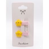 GİDEGO ACCESSORIES Figürlü Kız Çocuk Saç Tokası, 2'li Set (Yıldız)