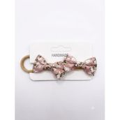 GİDEGO ACCESSORIES Pembe Mini Fiyonk Kurdele Saç Tokası, 2'li Set (Model-12)
