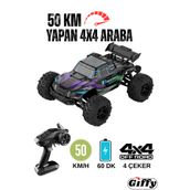 giffy Oyuncak Uzaktan Kumandalı 50 Km Hız Yapan Araba, 4X4 Offroad 1300 MaH Şarjlı Yüksek Teker Jeep