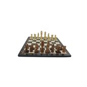 Gift Home Büyük Boy 37x37 cm Ahşap Satranç Takımı ve Ceviz Desenli Tahtası