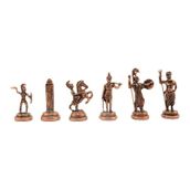 Gift Home Sadece Satranç Taşı İsteyene Orta Boy Metal Yunan Figürlü Antik Satranç Taşı