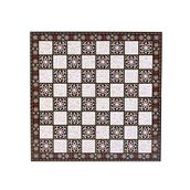 Gift Home Sadece Tahta İsteyene 30x30 cm Küçük Boy Sedef Desenli MDF Ahşap Satranç Tahtası