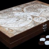 Gifthome Deri Tavla Antik Harita