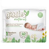 Giggles Natural No:1 Yenidoğan 40 Adet Bebek Bezi