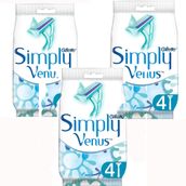 Gillette 12'li Simply Venus 2 Kullan At Kadın 3 Adet Tıraş Bıçağı