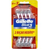 Gillette Blue3 Kullan At Tıraş Bıçağı 6+2 Adet Milli Takım Özel Paketi