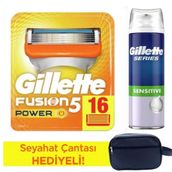 Gillette Fusion Power 16 Adet Tıraş Bıçağı + 250 ml Köpük