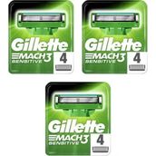 Gillette Mach 3 Sensitive 3x4 Adet Yedek Tıraş Bıçağı
