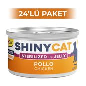GimCat Shinycat Jöle İçinde Tavuklu Kısırlaştırılmış 70 gr 24 Adet Kedi Konservesi