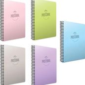 Gıpta 6081 Pastoral A4 Polipropilen Kapak Kareli 40 Yaprak Spiralli Defter