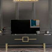 Givayo Ashiva Antrasit Altın 180 cm Tv Ünitesi