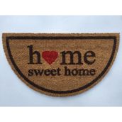 Giz Home Koko Yarımay Bej Home Sweet Home 33x60 cm Kapı Paspası