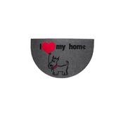 Giz Home Luna İtalyan Yarımay Gri My Home Köpek 40x65 cm Kapı Paspası