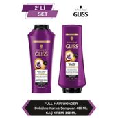 Gliss Full Hair Wonder 360 ml Saç Kremi + 400 ml Dökülme Karşıtı Şampuan