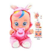 Global Toys Mavi Beyaz Pembe Renk Ağlayan ve Konuşan Et Bebek