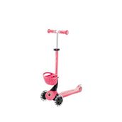 Globber Go Up Baby 360 Koyu Pastel Pembe Işıklı 3 Tekerlekli Scooter
