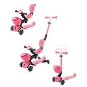 Globber Go Up Baby 360 Koyu Pastel Pembe Işıklı Scooter