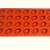 Globy Silikon Oval Savarin Kalıbı, Silikon Çikolata Kalıbı 28li