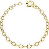 Glorria 15 cm Sarı Uzatma Zincir 925 Ayar Gümüş Kolye