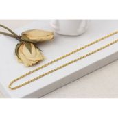 Glorria 2 mm Halat Burgu Zincir 925 Ayar Gümüş Kolye