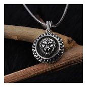 Glorria Aslan Başlı 925 Ayar Erkek Gümüş Kolye