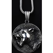 Glorria Ayı 925 Ayar Erkek Gümüş Kolye