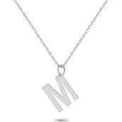 Glorria Gümüş M Harfi Kolye