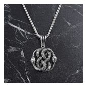 Glorria Yılan 925 Ayar Erkek Gümüş Kolye