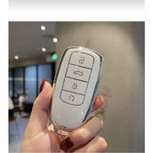 Gma Keys Lüx Chery Tiggo 8 Pro Omoda 5 Tiggo 7 Avantgarde Nano Anahtar Kılıfı Beyaz Gümüş Silver Renk