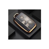 Gma Keys Lüx Land Rover Range Rover Vouge Uyumlu Sport Nano Anahtar Kılıfı Siyah Gold Altın Renk