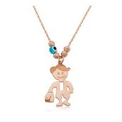 GMS Rose Erkek Çocuk Pabuç Kadın Gümüş Kolye