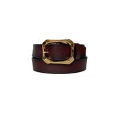 GoDeri %100 Hakiki Deri, Gold Tokalı Bordo Kadın Kot Kemeri 4 Cm TYC00353116170