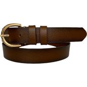 GoDeri 3 cm-100 cm Kahverengi Deri Gold Tokalı Tosado Kadın Kemeri