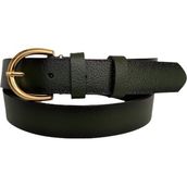 GoDeri 3 cm-115 cm Deri Gold Tokalı Yeşil Kadın Kemeri