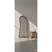 Gökçesan Mobilya Ahşap & Epoksili Çerçeveli Ayna 180X75 Metal Ayaklı Boy Aynası - Yeşil