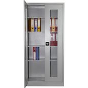 Gökerler Çelik Metal Camlı 198'Lik Dosya Dolabı - Açık Gri
