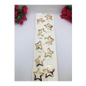 Gold Rengi Çok Şık Yıldızlı Çıtçıtlı Saç Tokası 10'lu (3cm) Gold Tek Ebat