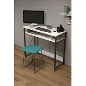 GOLDFALEZ Çalışma Masası Bilgisayar Laptop Ofis Masası Okul Ev Beyaz - 90*37