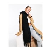Goldmine Unisex Premium Soft Buklet Atkı, Siyah