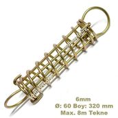 Goldsea Marine 6 mm Tekne Halat Esnetme Yayı Sarı Galvanizli Ø: 60 Boy: 320 mm - 6mm Ø: 60 Boy: 320 mm