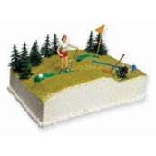 Golf Temalı Maket Pasta Süsü