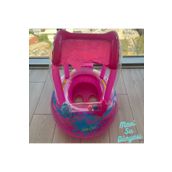 Gölgelikli Pembe Renk Bebek Deniz Simidi, Bebek Havuz Simidi, 0-3 Yaş 71cm*60cm