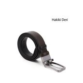 GÖNDERİ(R) Erkek Siyaha Kahve Hakiki Deri 3,5 Cm Çift Taraflı Klasik Kemer