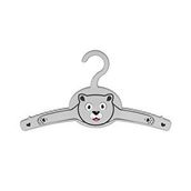 Gondol Funny Bear 4'lü Gri Giysi Askısı